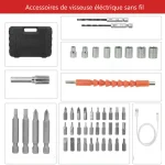Kit de tournevis électrique portable 46 embouts – Image 2
