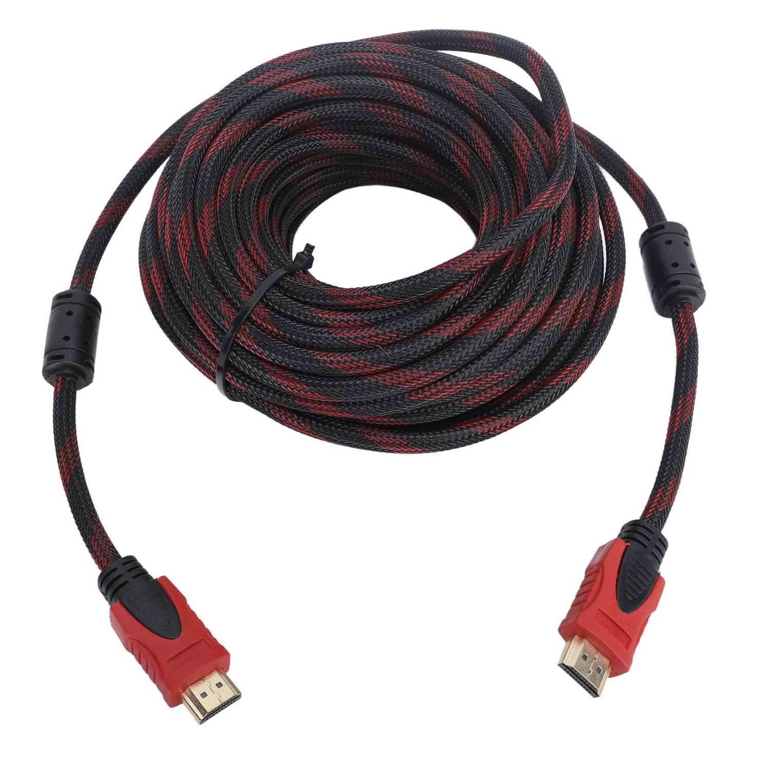 Cable-HDMI-maille-HD-1080P-de-1-metre-double-filtre-1.4-shopico tunisie-4 Câble HDMI maillé HD 1080P de 10 mètres avec double filtre 1.4 – Image 1