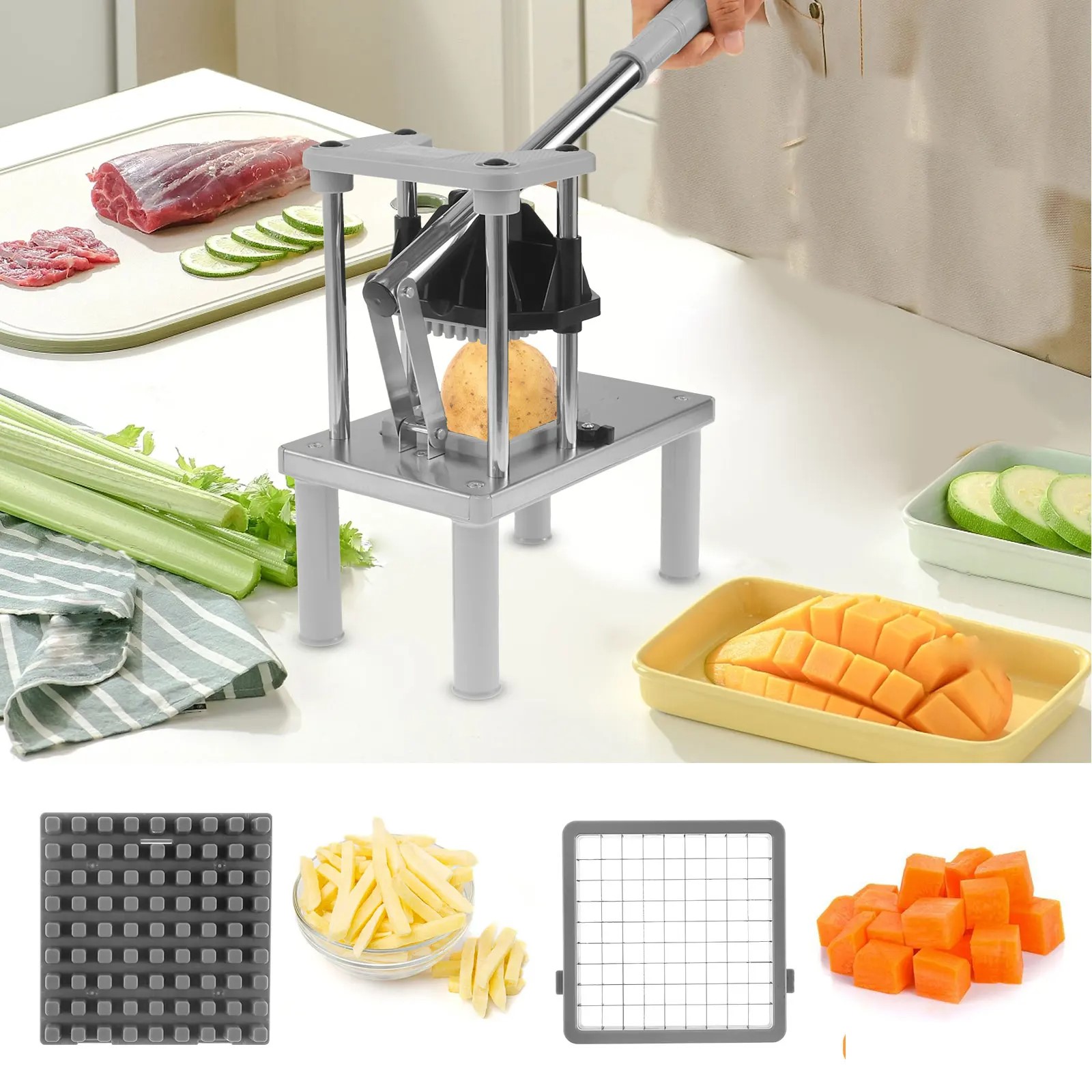 Coupe-Frites-Professionnel-Decoupe-Facile-Rapide-Frites-Parfaites-shopico tunisie-5 Coupe frite – Image 1