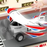Avion jouet à manivelle pour enfant
