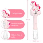 Machine à bulles licorne pour enfants avec lumière LED – Image 2
