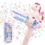 Machine à bulles licorne pour enfants avec lumière LED – Image 4