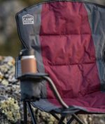 Chaise de camping Grand modèle pliantes avec porte-gobelet à dossier haut – Image 2