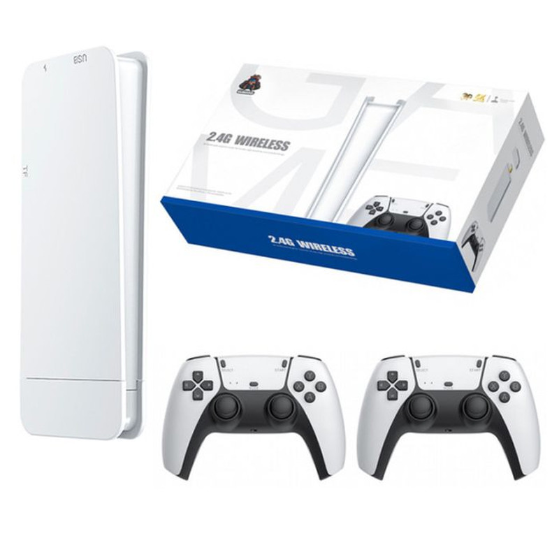 console-de-jeux-game-stick-new-edition-3d-4k-blanc (2) Console de jeux vidéo 4K Ultra HD avec manettes sans fil – Image 1