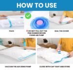 Pack de 5 Sacs de rangement sous vide avec pompe – Image 2