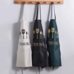 Tablier de cuisine pour femme avec deux serviettes absorbantes – Image 2