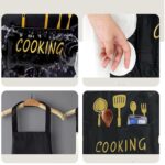Tablier de cuisine pour femme avec deux serviettes absorbantes – Image 7