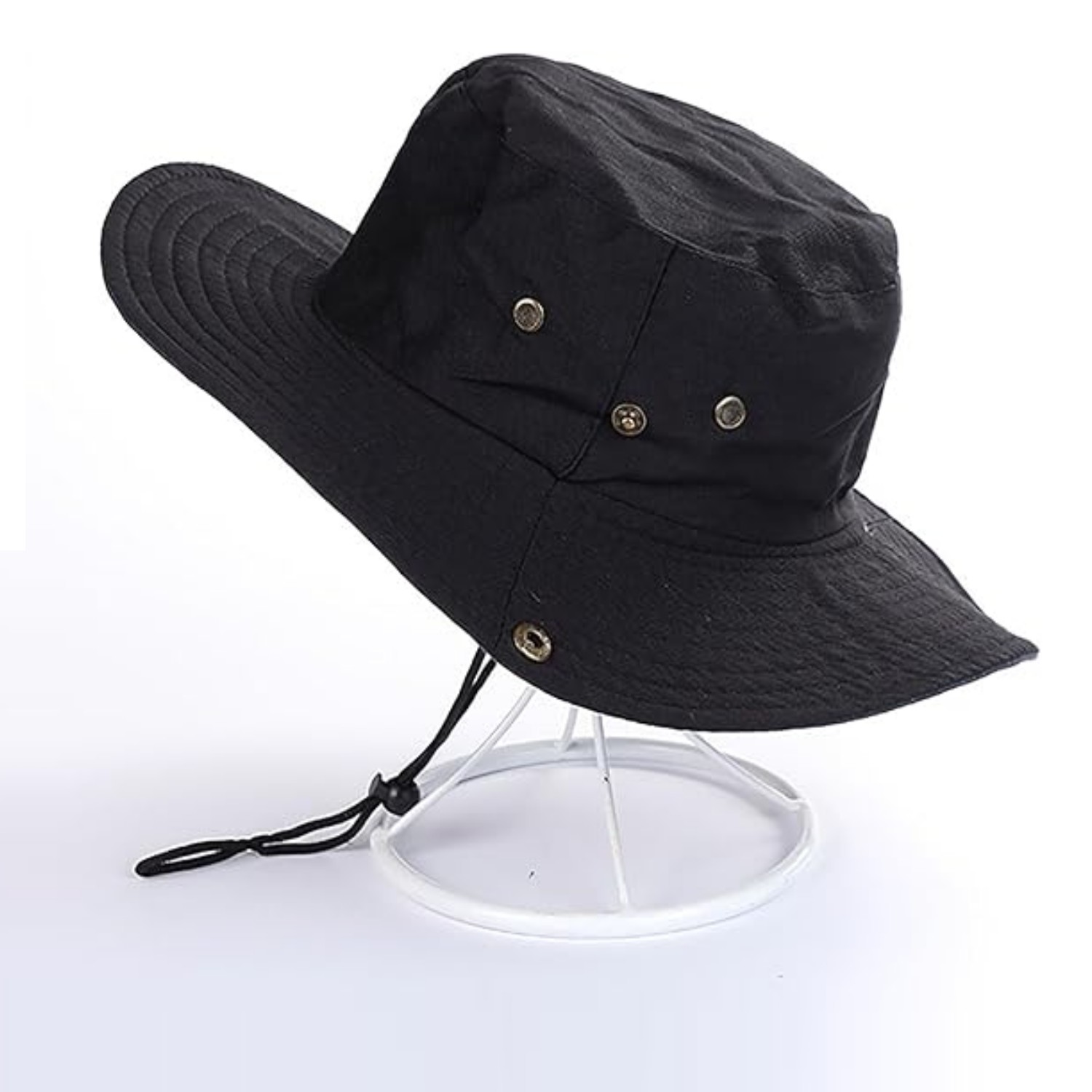 chapeau-randonnee-safari-plage-soliel-protection-chpicotunisie-noir Chapeau de randonnée PM – Image 1