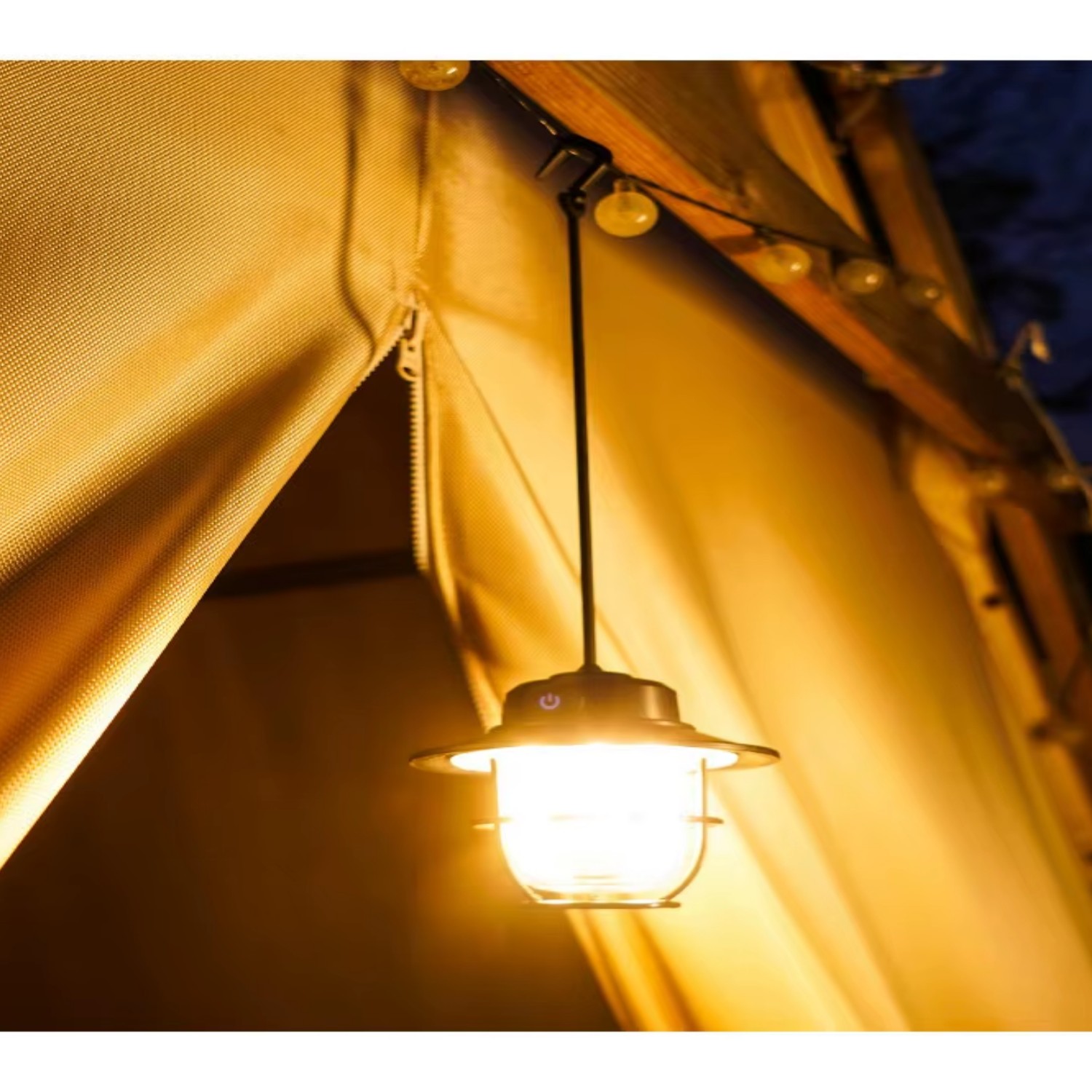 lampe-camping-rechargeable-etanche-crochet-jardin-decoration-shopico tunisie-9 Lanterne de camping rechargeable LY15 – Image 1
