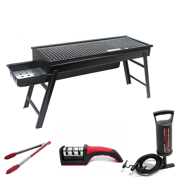 promotion-pack-barbecue-rectangulaire-aid-electromenager-tunisie Pack Barbecue Rectangulaire + Aiguiseur +Pince silicone + Pompe 68612 – Image 1