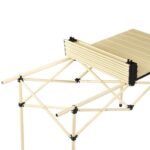 Table de camping pliable beige marron GM – Image 5