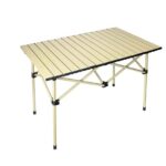 Table de camping pliable beige marron GM