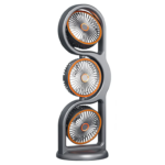 Ventilateur Rechargeable Portable avec 3 Têtes Orientables