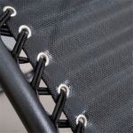Chaise de Jardin Pliable Réglable avec Appui-tête et Porte-Gobelet – Image 2