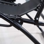 Chaise de Jardin Pliable Réglable avec Appui-tête et Porte-Gobelet – Image 5