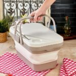 Panier en silicone pliable avec table pour camping 24 L – Image 2