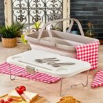 Panier en silicone pliable avec table pour camping 24 L