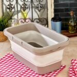 Panier en silicone pliable avec table pour camping 24 L – Image 6