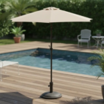 Parasol Beige 3 m à 6 Baleines avec Inclinaison – Image 2