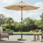 Parasol Beige 3 m à 6 Baleines avec Inclinaison – Image 4