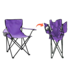 lot de 2 Chaise pliante pour plage et camping Mauve – Image 3