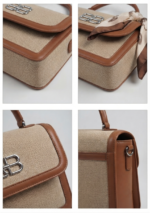 Sac à Main Élégance Bicolore avec Foulard Assorti – Image 4