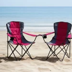 Pack de deux chaises camping grand modèle pliantes
