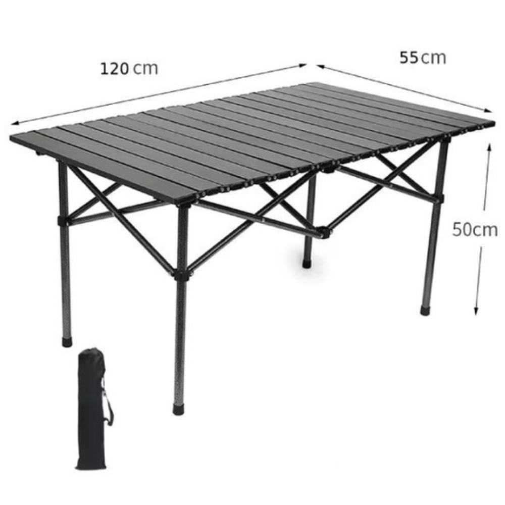 Table de camping pliante 120 x 55 x 50 cm