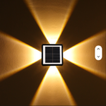 Applique Murale Solaire 4 LED Effet Faisceau Croix 4 Côtés YC-SW2802-4 – Image 5