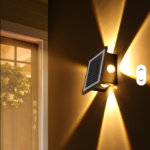 Applique Murale Solaire 4 LED Effet Faisceau Croix 4 Côtés YC-SW2802-4