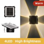 Applique Murale Solaire Carrée 4 LED YC-SW2801-4