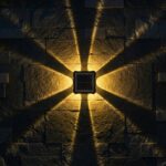 Applique Murale Solaire Carrée 6 LED Tricolore YC-SW2801-6