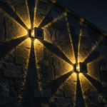 Applique Murale Solaire Carrée 6 LED Tricolore YC-SW2801-6 – Image 2