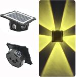 Applique Murale Solaire Carrée 8 LED Multi-Directions YC-SW2801-8