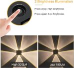 Applique Murale Solaire Carrée 8 LED Multi-Directions YC-SW2801-8 – Image 2