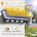 Applique Murale Solaire Rectangulaire 8 LED YC-SW2800-8 – Image 2