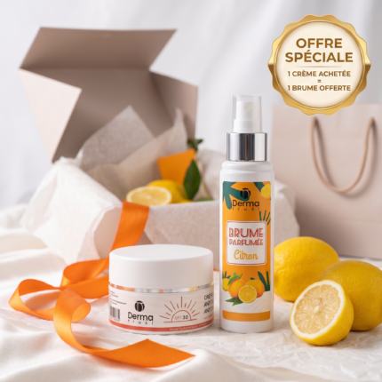 Crème de Jour Hydratante Anti-Rides SPF 30 – DERMATRUST avec Brume offerte