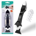 Grattoir à Silicone et Lisseur de Joint 3-en-1