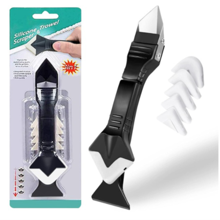 Grattoir à Silicone et Lisseur de Joint 3-en-1