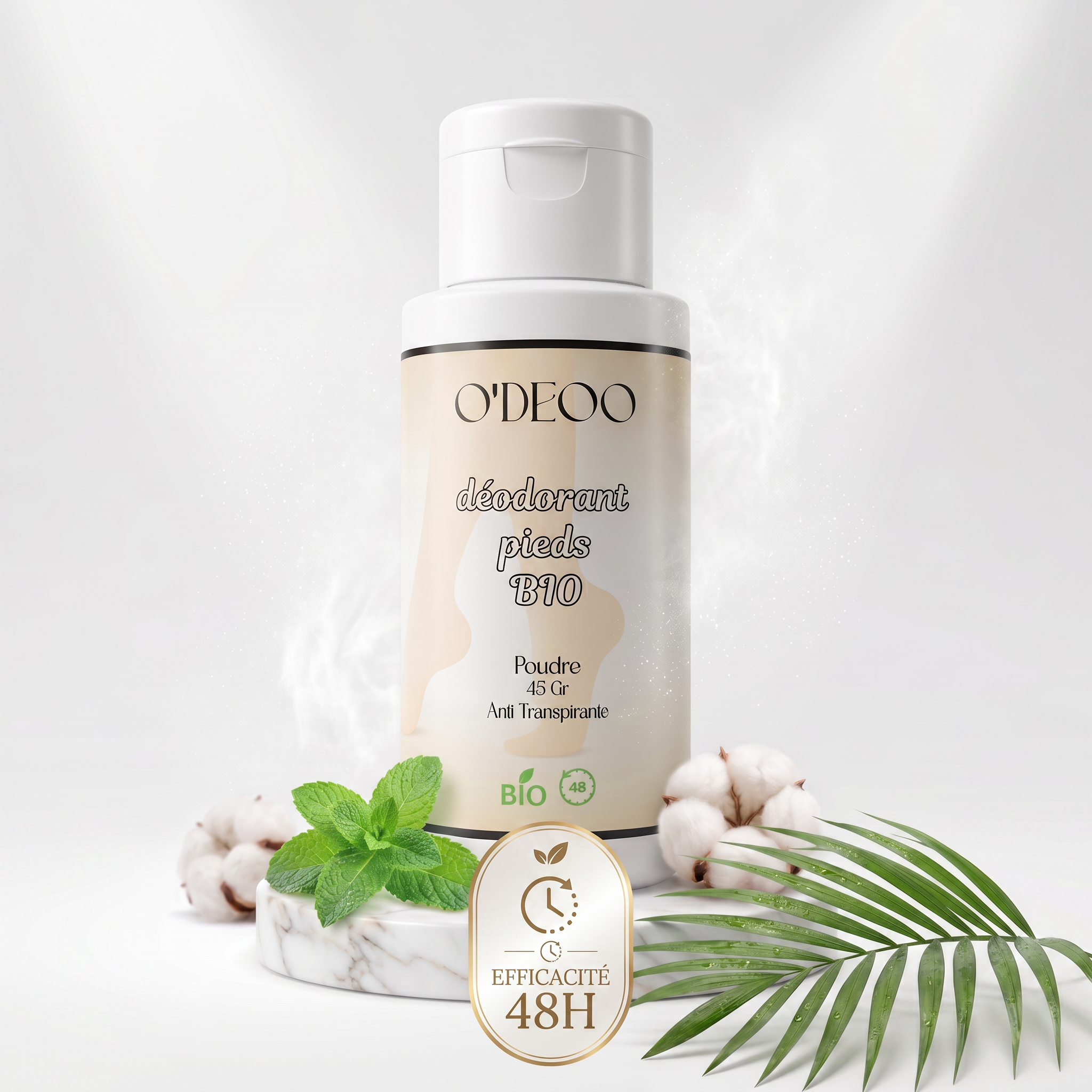 Poudre Déodorisante Anti-Transpirante Dermatrust 45 g – Protection 48h | Made in Tunisia