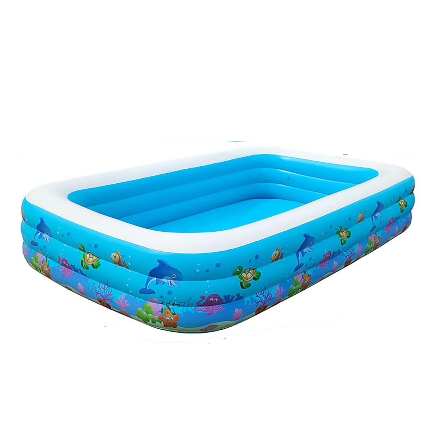 Piscine gonflable rectangulaire à 3 anneaux 262X175X60cm