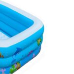 Piscine gonflable rectangulaire à 3 anneaux 262X175X60cm – Image 3