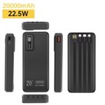 Power Bank 20000 mAh 22.5W – Câbles Intégrés 4-en-1 – Image 5