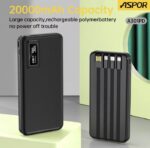 Power Bank 20000 mAh 22.5W – Câbles Intégrés 4-en-1 – Image 2