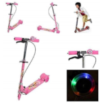 Trottinette Pliable avec Frein et Roues Lumineuses LED – Image 2