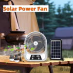Ventilateur Solaire Portable Multifonction avec Lampe LED & Powerbank – Image 6