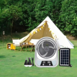 Ventilateur Solaire Portable Multifonction avec Lampe LED & Powerbank – Image 3